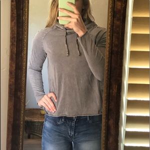 Grey Lightweight hooded shirt